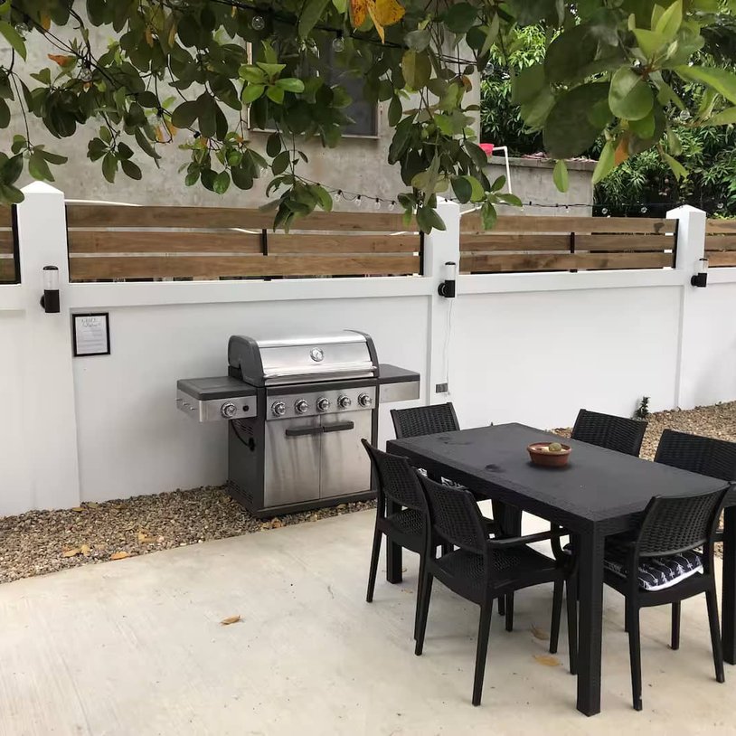 wide shot of the bbq